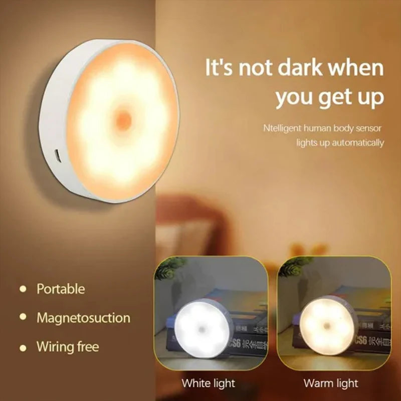 Motion Activated LED Night Lamp - Rechargeable